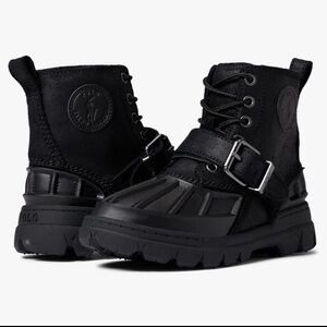 Polo Ralph Lauren Oslo High Black Boots Boys Youth 5.5